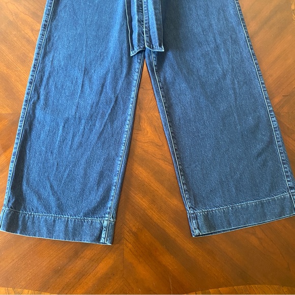 Boden Paperbag Jeans 8 Tie Waist Wide Leg High Rise Denim Trouser Pants - Picture 7 of 13